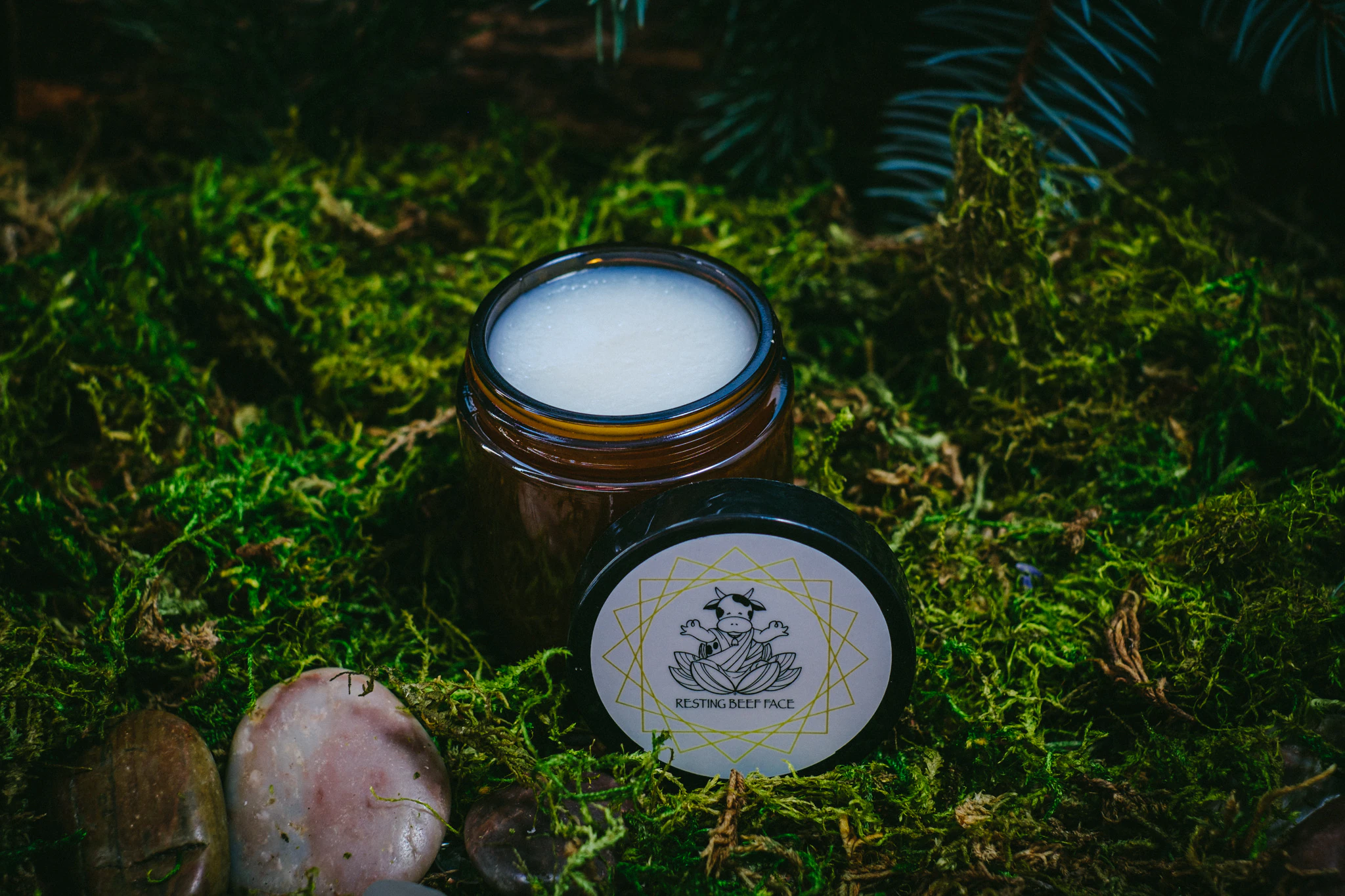 Resting Beef Face tallow skincare products